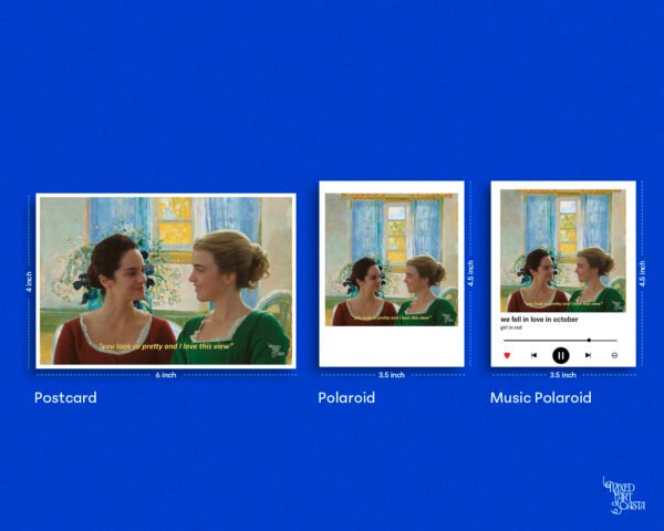 Portrait of a Lady on Fire x Living Room with Lilac Curtains and Blue Clematis Design Variation