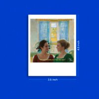 Portrait of a Lady on Fire x Living Room with Lilac Curtains and Blue Clematis Polaroid