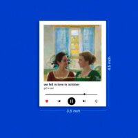 Portrait of a Lady on Fire x Living Room with Lilac Curtains and Blue Clematis Music Polaroid