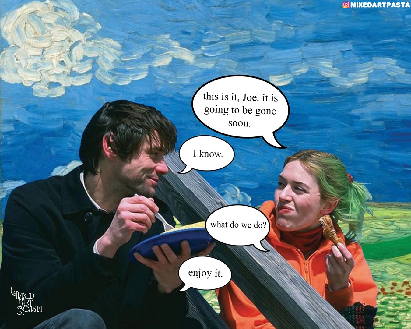 Eternal Sunshine of the Spotless Mind x Wheatfield under Thunderclouds