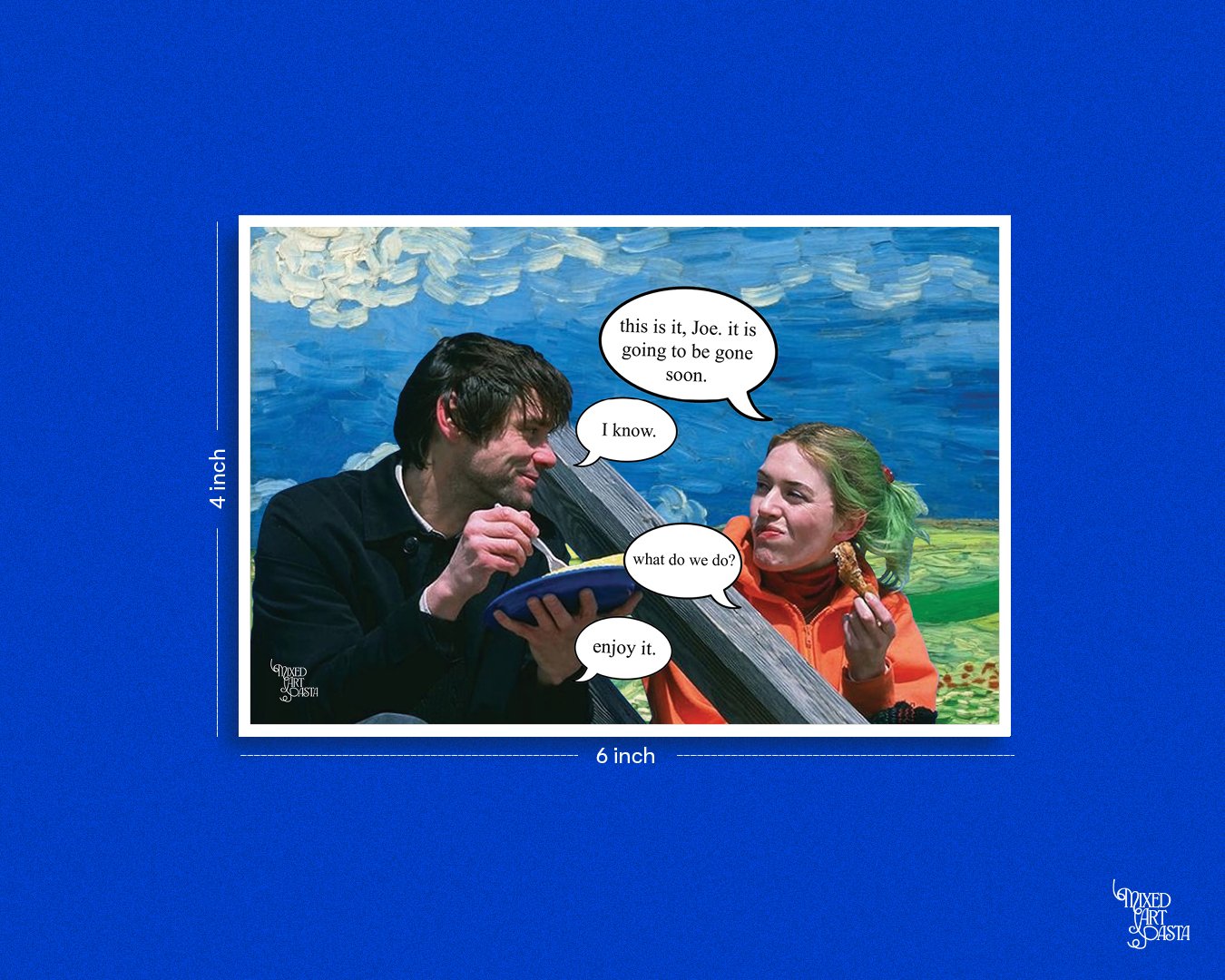 Eternal Sunshine of the Spotless Mind x Wheatfield under Thunderclouds Postcard