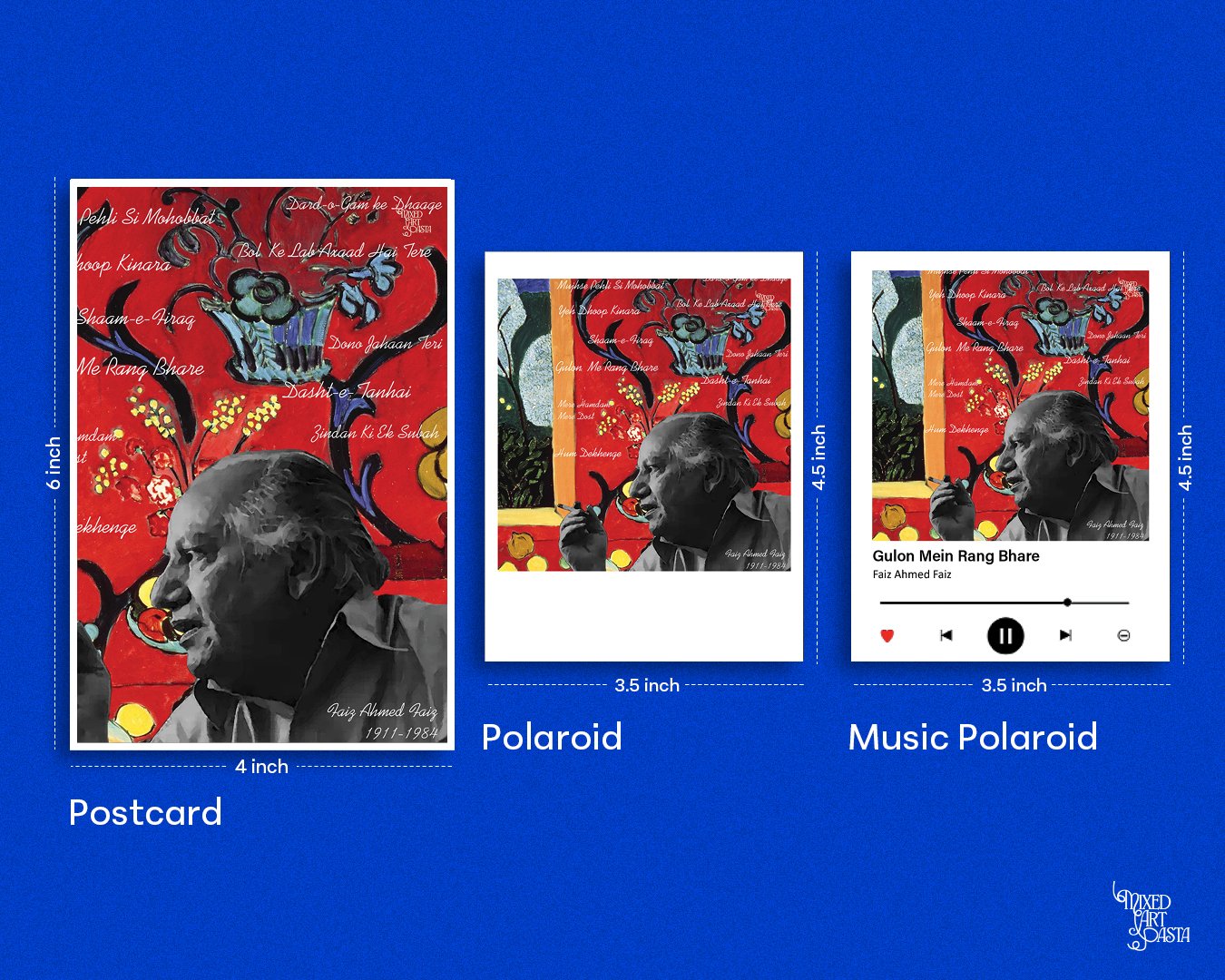 Faiz Ahmed Faiz x Harmony in Red x Gulon Mein Rang Bhare Designs