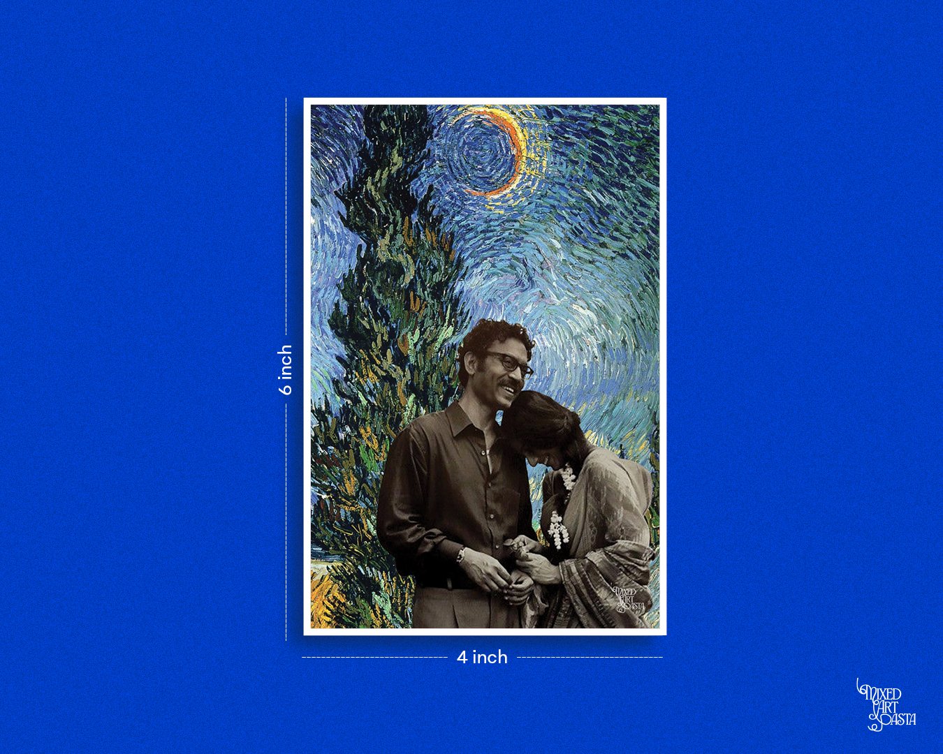 Irrfan and Tabu x Road with Cypress and Stars x The Namesake Reprise Postcard