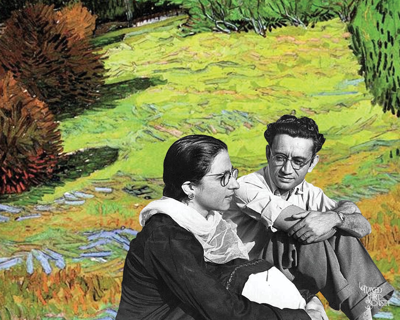 Manto & Safia x Sunny Lawn in a Public Park by Vincent Van Gogh