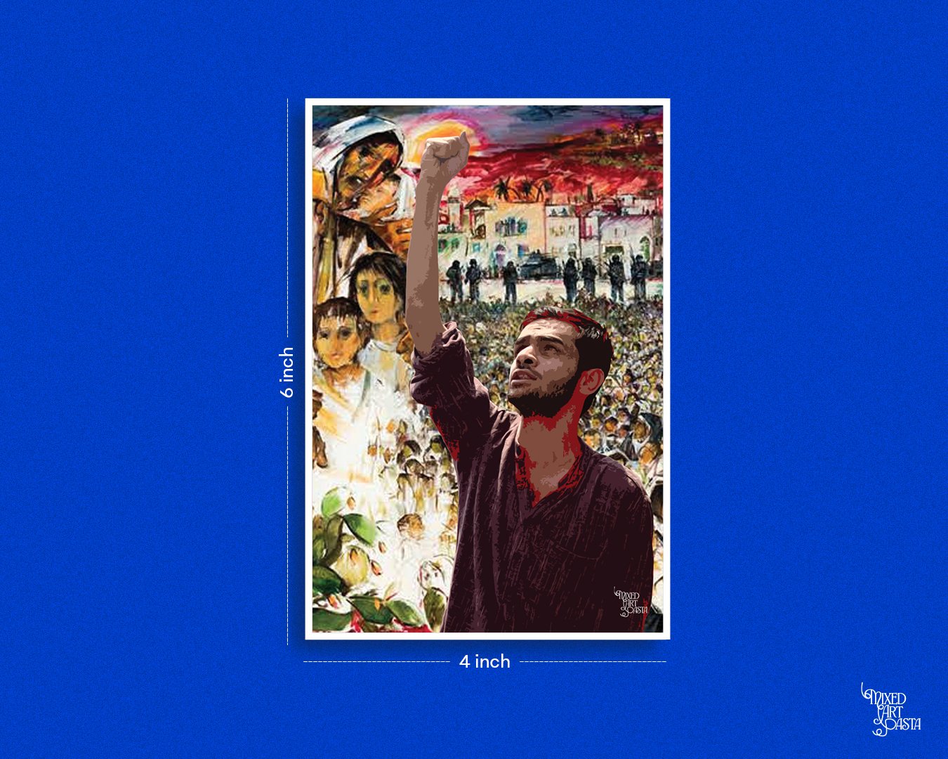 Umar Khalid x The Odyssey of a People by Ismail Shammout Postcard