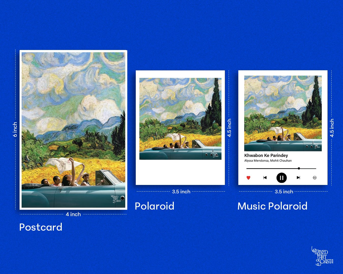 Zindagi Na Milegi Dobara x Khwabon Ke Parindey x Wheat Field with Cypresses Designs