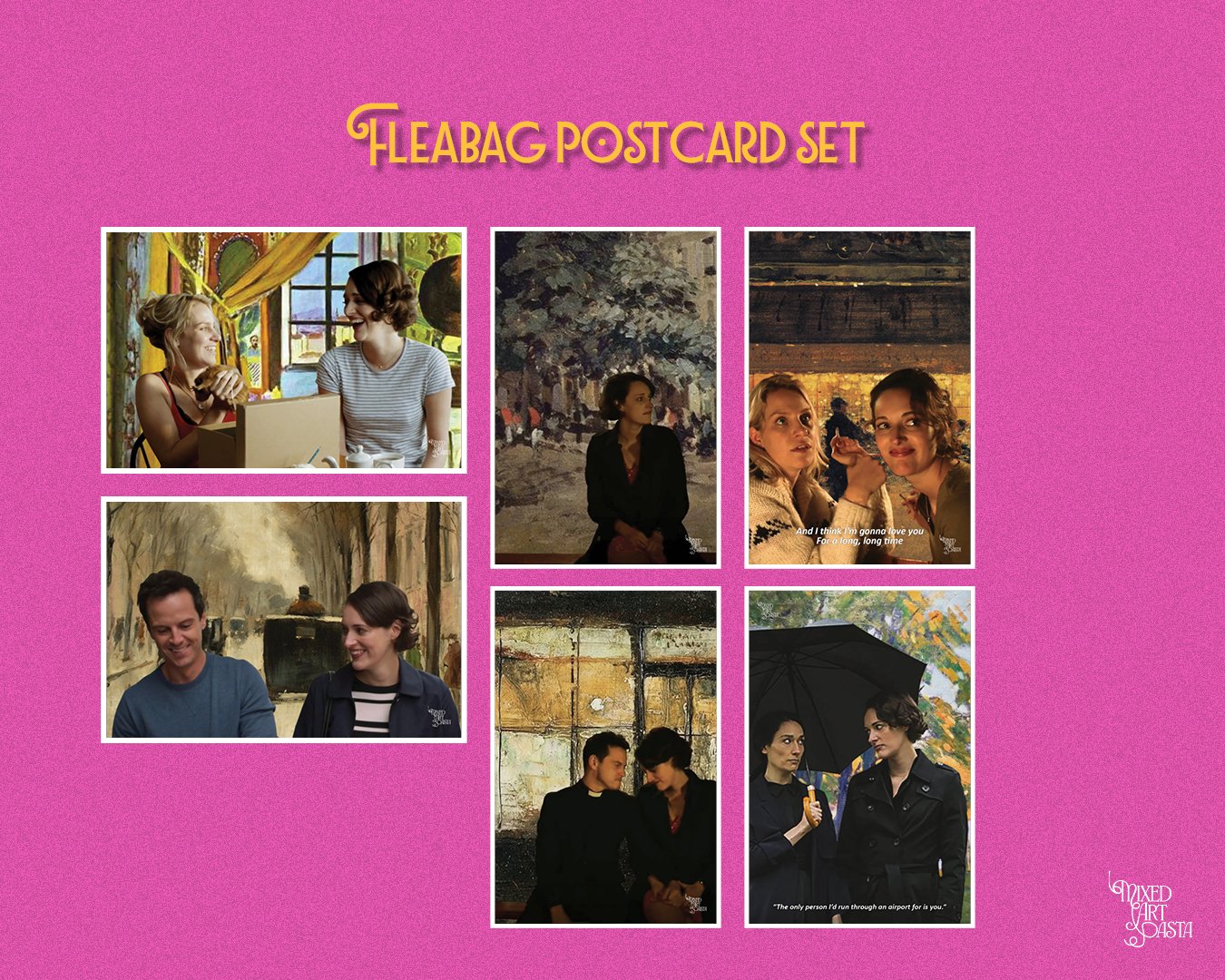 Fleabag Postcard Set of 6 Fleabag Set of 6 Postcard Prints