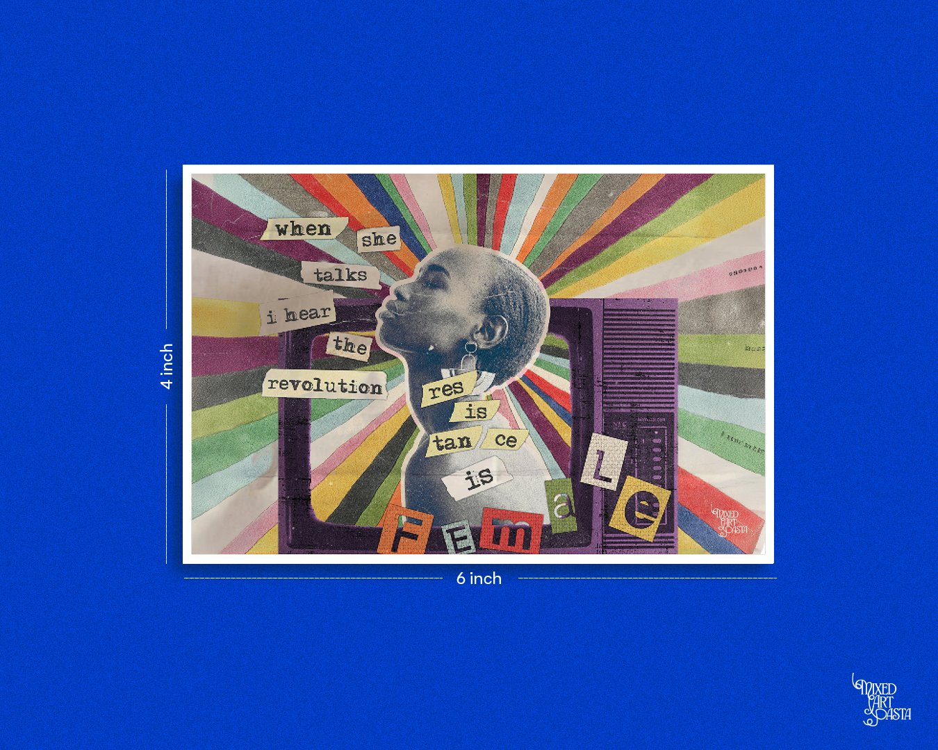 Resistance is Female Postcard